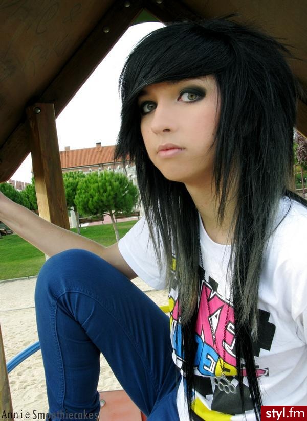 EMO Alternatywne Średnie Fryzury