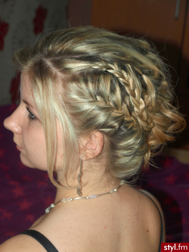 Blond Upięcie Kręcone z grzywką Wieczorowe Długie Fryzury