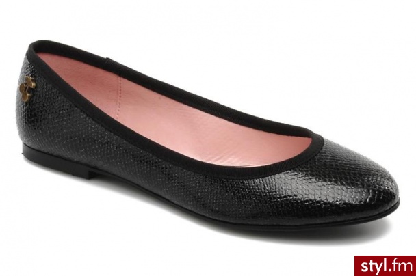 Le temps des cerises BALERINKI ELOY BY LE TEMPS DES CERISES (Czarny) - Balerinki Buty Moda