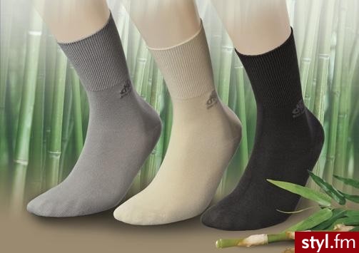 JJW Skarpety zdrowotne z przędzy bambusowej Deomed Bamboo - Rajstopy Bielizna Moda