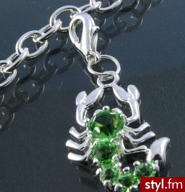 Charms Skorpion zielony 33mm 1sztuka - Wisiorki Biżuteria Moda