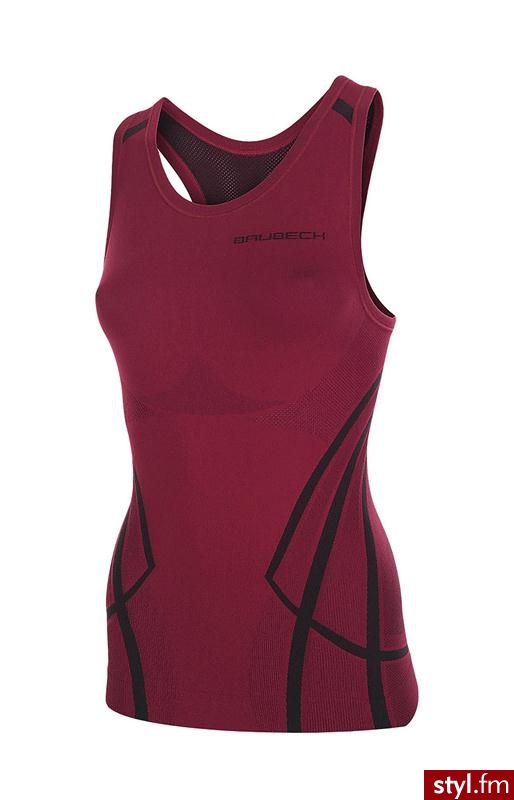 Brubeck Bokserka fitness damska TA10150 (rubinowy) - Bluzki Ciuchy Moda