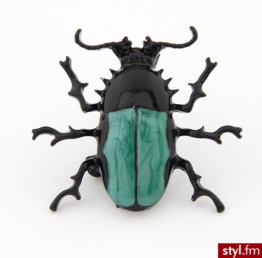 Iloko BROSzKA BEETLE GREEN - Broszki Biżuteria Moda