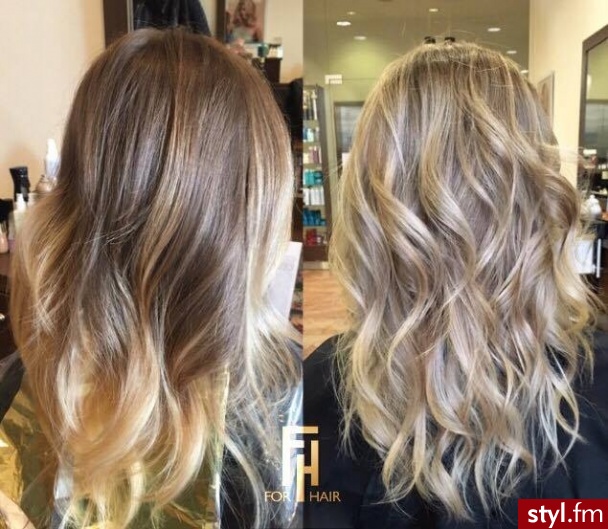 Sombre z Olaplex salon For Hair http://forhairsobieski.pl/ - Blond Rozpuszczone Proste Na co dzień Długie Fryzury
