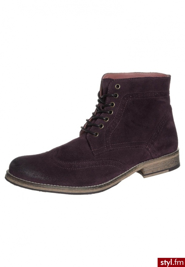 zign Botki sznurowane czerwony (4420) - Botki Buty Moda