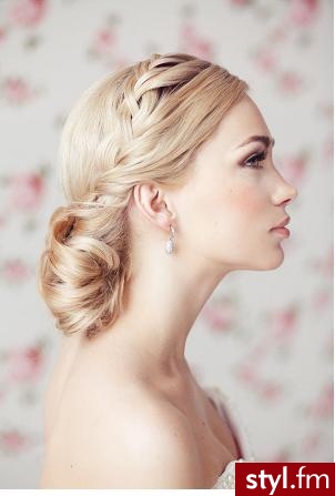 Blond Warkocze Kręcone Ślubne Długie Fryzury