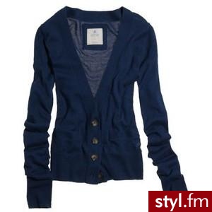 Women's Aerie V-Neck Cardigan (Sapphire Shine) - Polyvore. Pobrano ze strony: http://www.polyvore.com/womens_aerie_neck_cardigan_sapphire/thing?id=20051374 - Pozostałe Ciuchy Moda