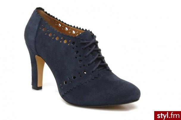 Clarks BUTY SZNUROWANE G2 TOILE W BY CLARKS (Niebieski) GRANAT BOTKI - Botki Buty Moda