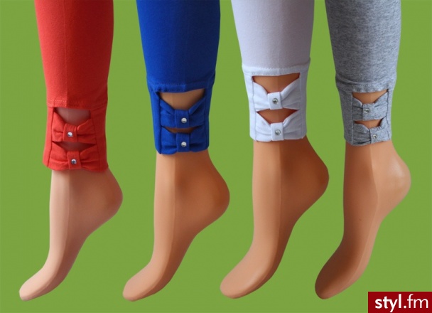 Gracja Krótkie legginsy dla dzieci 3/4 gładkie - Leginsy Spodnie Moda
