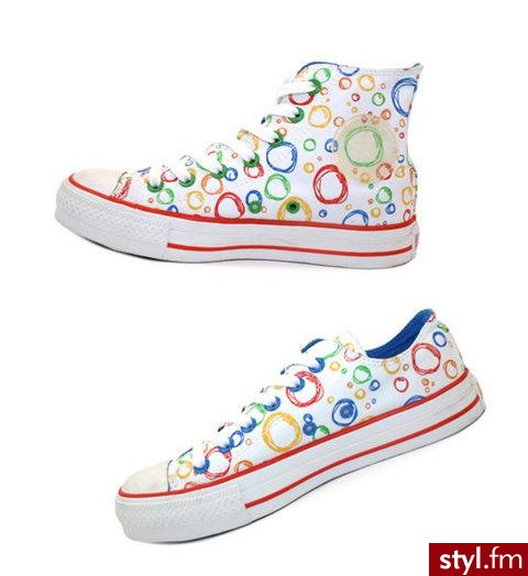 Trampki do kostem i za kostki ,kolorowe - Pozostałe Buty Moda