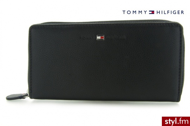PORTFEL TOMMY HILFIGER BELLE LRG. ZIP AROUND BLACK - Portfele i etui Dodatki Moda