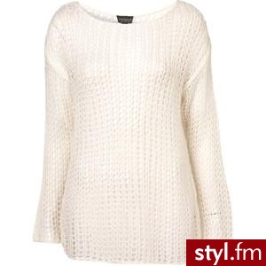 Winter White Knitted Open Stitch Jumper - Polyvore. Pobrano ze strony: http://www.polyvore.com/cgi/thing?id=26197940 - Pozostałe Ciuchy Moda