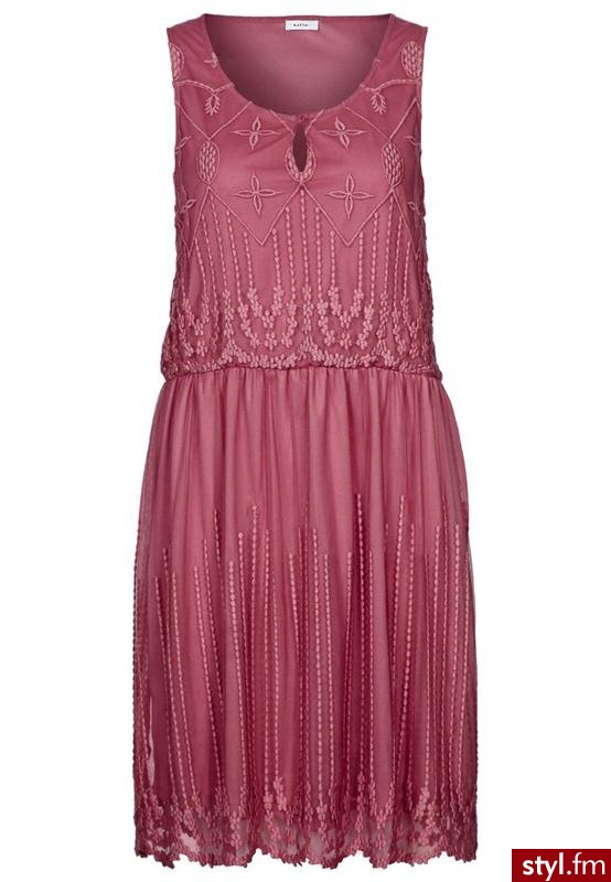 Kaffe KATJA Sukienka letnia różowy 531025 - Pozostałe Sukienki Moda