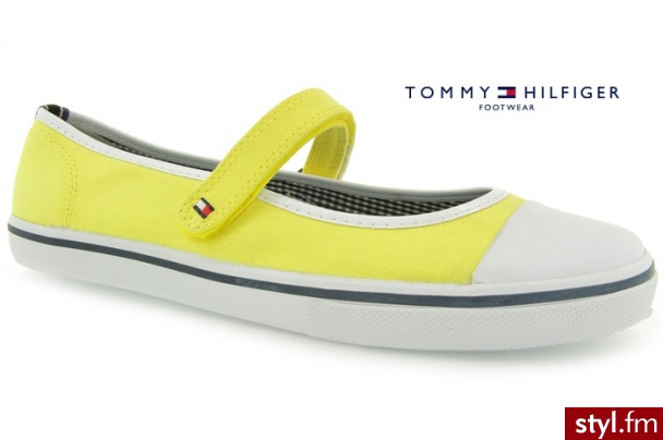 Tommy Hilfiger BALERINKI SAMMY 1A YELLOW - Balerinki Buty Moda