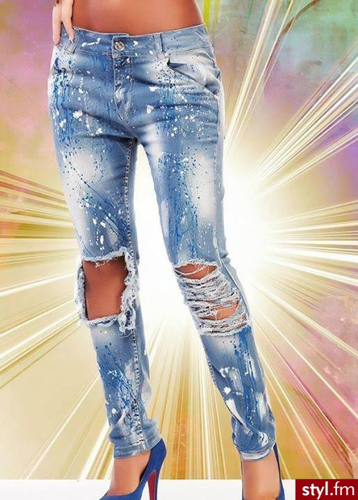 Jeansy Spodnie Moda