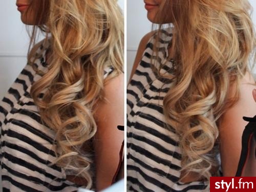 Blond Rozpuszczone Kręcone Na co dzień Długie Fryzury