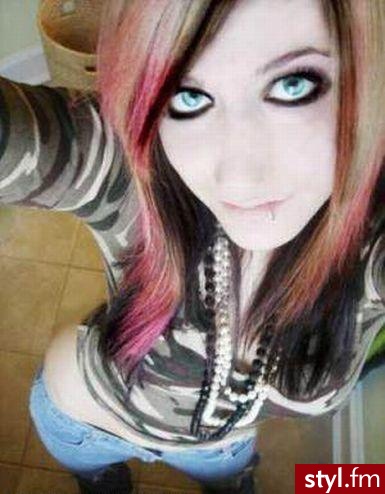 EMO Alternatywne Średnie Fryzury