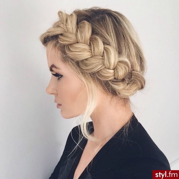 Blond Warkocze Proste Na co dzień Długie Fryzury
