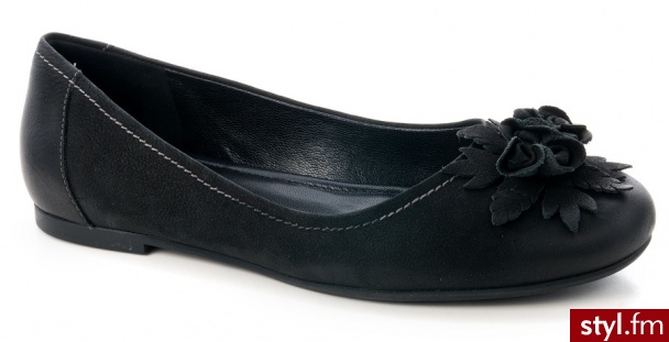 Ecco buty Kelly Black Star Buck 35201302001 - Balerinki Buty Moda
