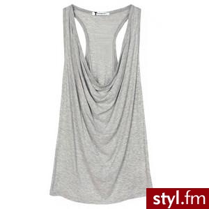 Sheer Cowl Tank Heather Grey - Polyvore. Pobrano ze strony: http://www.polyvore.com/sheer_cowl_tank_heather_grey/thing?id=12494513 - Pozostałe Ciuchy Moda