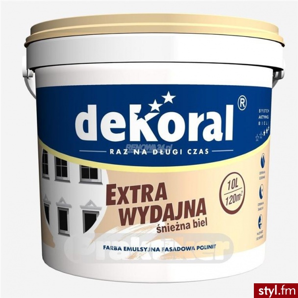 Dekoral Emulsyjna Polinit Kolory Biały 10L - Emu Buty Moda