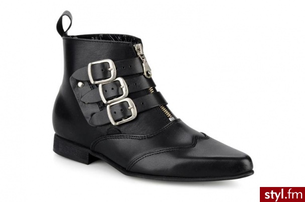 Underground PÓŁBUTY I BOTKI BLITZ BY UNDERGROUND (Czarny) - Botki Buty Moda