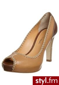 Rossano Bisconti Szpilki Peep Toe brązowy - Szpilki Buty Moda