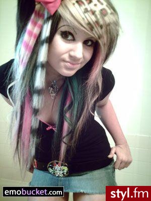EMO Alternatywne Średnie Fryzury