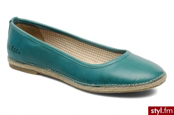 Kickers Balerinki BIRD by (zielony) - Balerinki Buty Moda