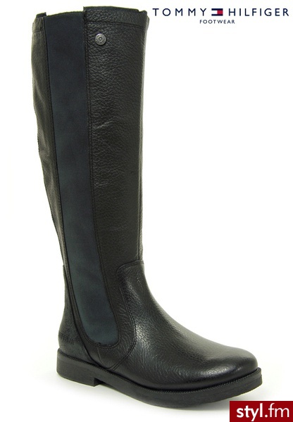 Tommy Hilfiger MOLLY 6 WASHED BLACK - Kozaki Buty Moda