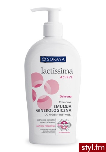 SORAYA LACTISSIMA ACTIVE KREMOWA EMULSJA GINEKOLOGICzNA DO HIGIENY INTYMNEJ OCHRONA 300 ml - Emu Buty Moda