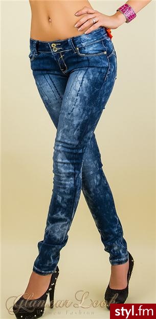 GOLDENIM SPODNIE JEANSY RURKI CIENIOWANE M 38 - Jeansy Spodnie Moda