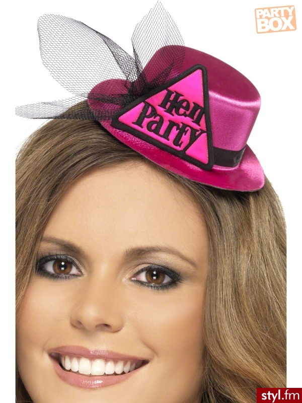 Mini kapelusz HEN PARTY różowy 26853 - Nakrycia głowy Dodatki Moda