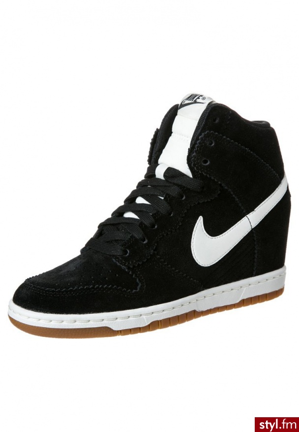 Nike Sportswear DUNK SKY HI Botki na koturnie czarny (528899) - Botki Buty Moda