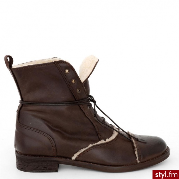 Venezia BOTKI SZNUROWANE 507L VIN TDM - Botki Buty Moda