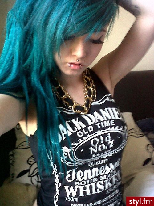 jack daniels <3 - Kolorowe Punk Rock Alternatywne Długie Fryzury