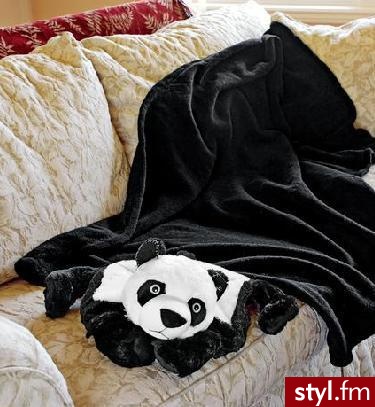 śliczny koc panda ! - Misz-masz