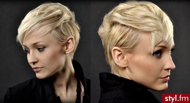 Blond Rozpuszczone Proste z grzywką Na co dzień Krótkie Fryzury