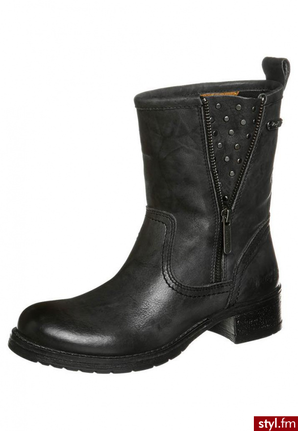 Wrangler FIRE Botki kowbojki i motocyklowe czarny (WL132580) - Pozostałe Buty Moda