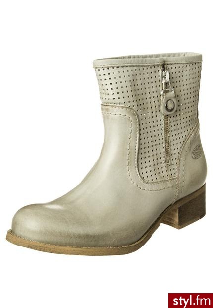Shoot Botki kowbojki i motocyklowe szary - Botki Buty Moda