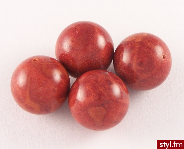 Koral Prasowany Kule 12mm - Korale Biżuteria Moda