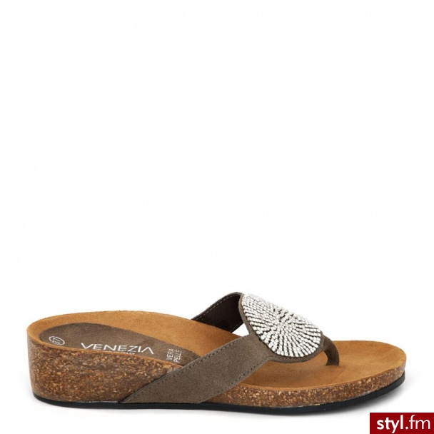 Venezia KLAPKI 1594-17 C TAU - Klapki Buty Moda