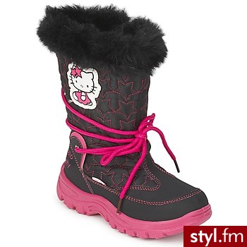 Hello Kitty Buty Dziecko HK TOUVRE Black - Kozaki Buty Moda