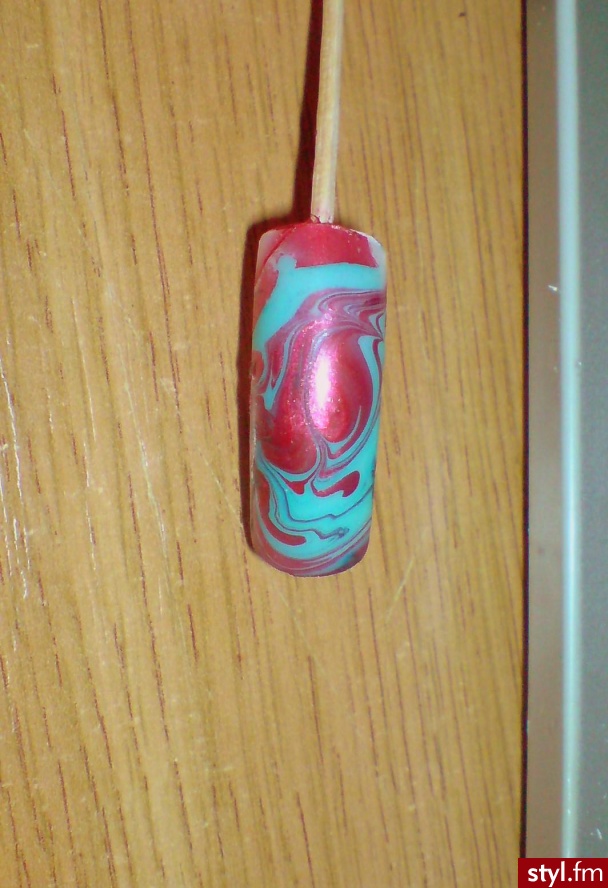 marble painting:) - Paznokcie