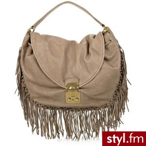 Miu Miu Leather Hobo bag - Polyvore. Pobrano ze strony: http://www.polyvore.com/miu_leather_hobo_bag/thing?id=19658481 - Pozostałe Torebki Moda