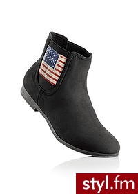 Bonprix Botki czarny USA 918216_26031 - Botki Buty Moda