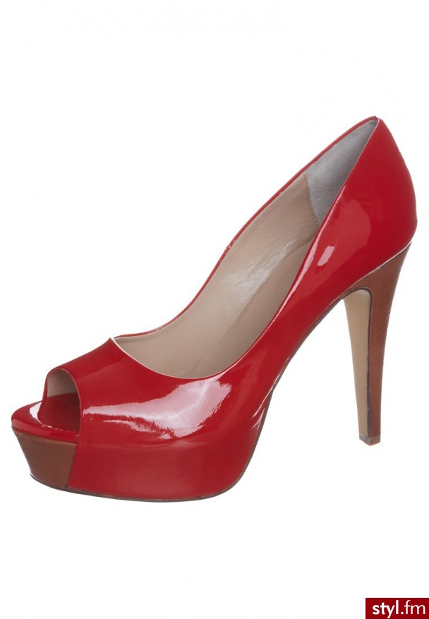 Bruno Premi VERNICE Szpilki Peep Toe czerwony - Szpilki Buty Moda