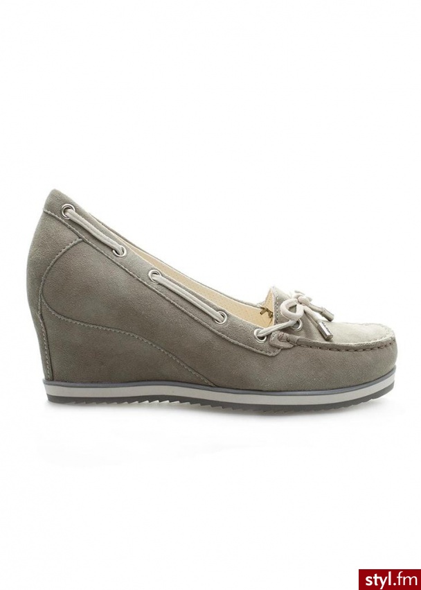Mokasyny GEOX illusion na koturnie - Koturny Buty Moda