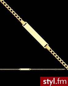 Bransoletka złota dziecięca 16 cm - Bransoletki Biżuteria Moda