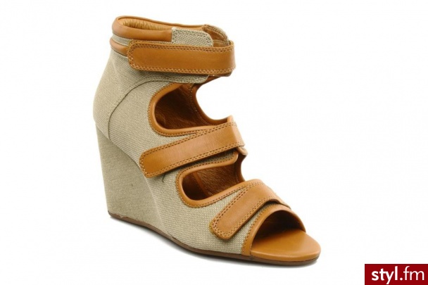 No Name Koturny Diva Straps (Beżowy) - Koturny Buty Moda